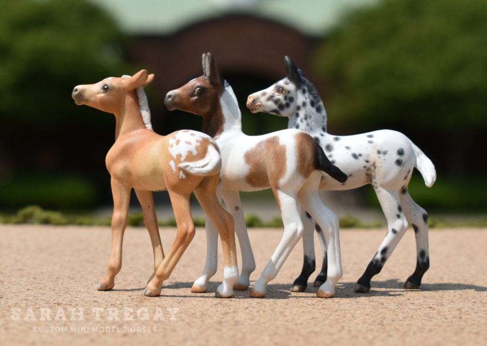 Mule babies custom Breyer Stablemate by Sarah Tregay