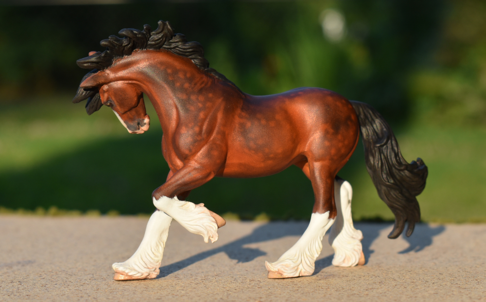 CM Breyer by Sarah Tregay, a Custom Mini/ ornament shire mare dapple bay