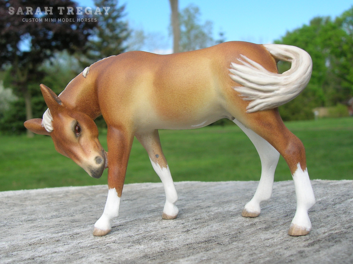 CM model horse mule Custom Breyer Stablemate (mini) by Sarah Tregay chestnut mule sorrel