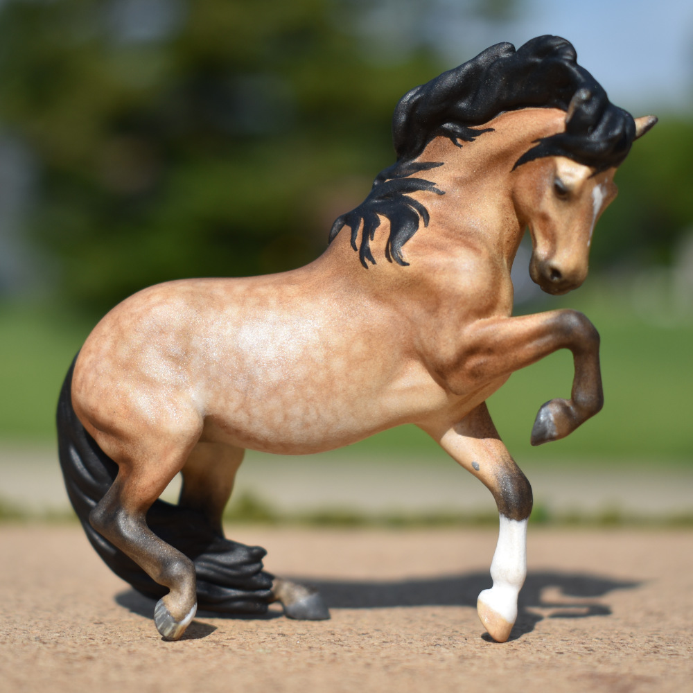 Custom mini Breyer Model horse sooty buckskin by Sarah Tregay