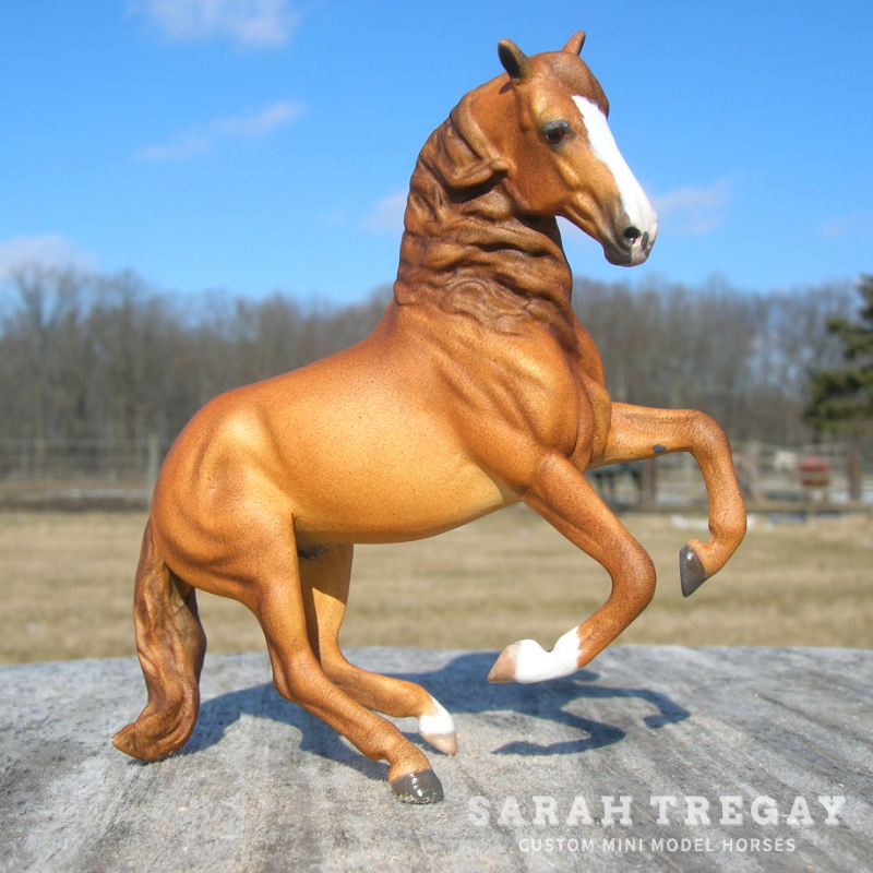 CM mini Alborozo Model horse / Breyer Stablemate Custom by Sarah Tregay in chestnut