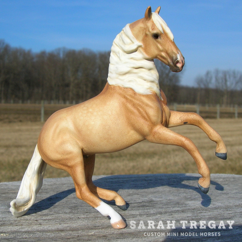 CM mini Alborozo Model horse / Breyer Stablemate Custom by Sarah Tregay in palomino