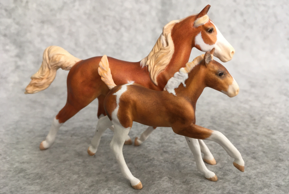 CM Breyer by Sarah Tregay, a Custom Mini/ Breyer Stablemate Model Horse to Pinto sporthorse or warmblood filly in sorrel pinto