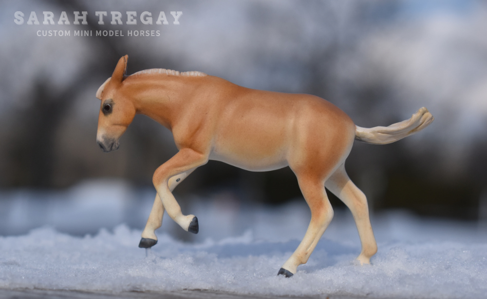 CM model horse mule Custom Breyer Stablemate (mini) by Sarah Tregay palomino mule