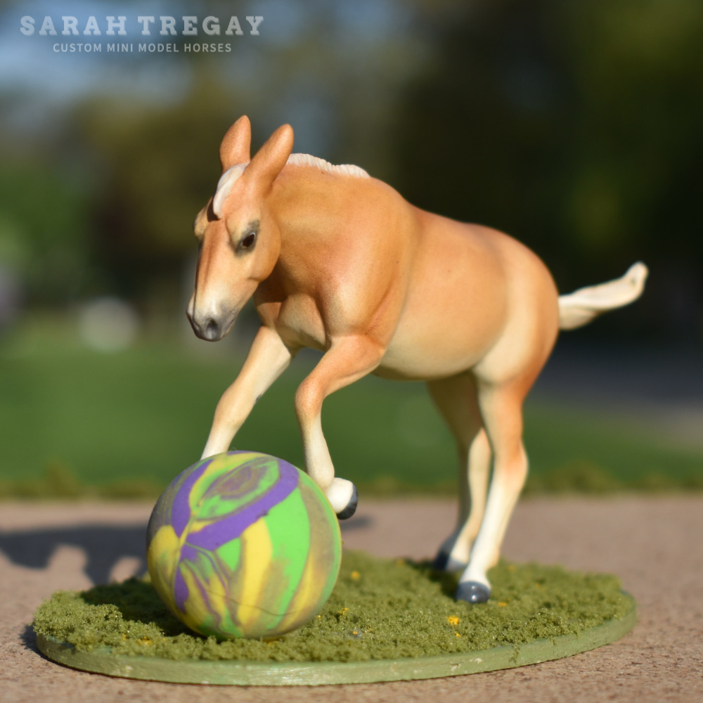 Custom mini Breyer Stablemate Model Mule by Sarah Tregay