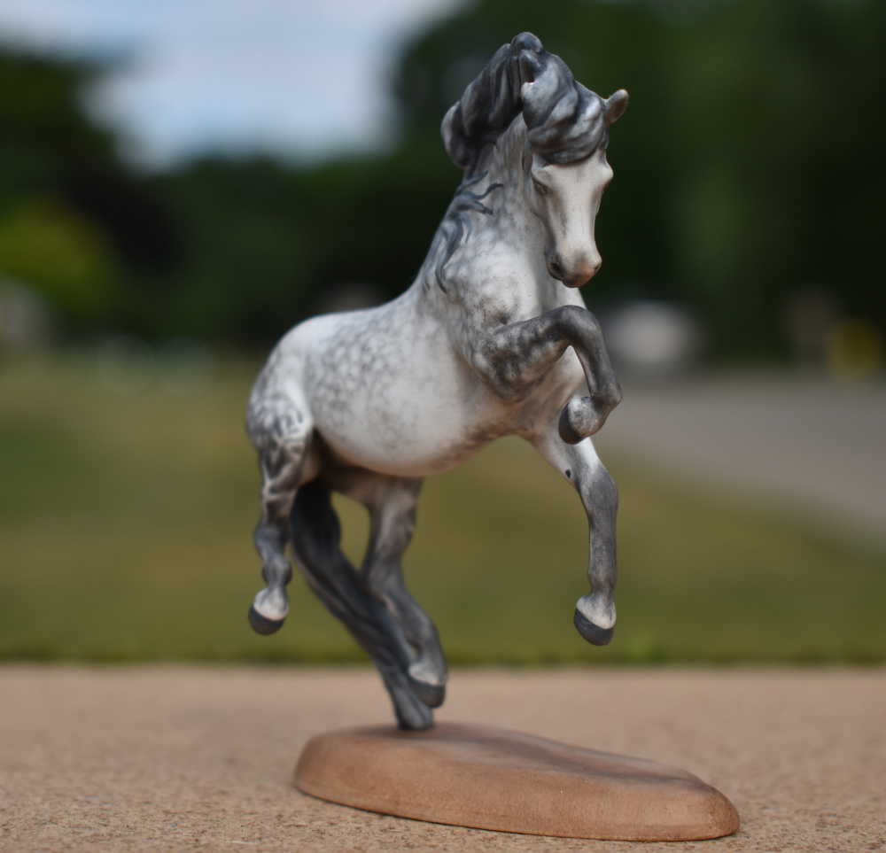 breyer stablemate Croi in Dapple Gray custom mini model horse by Sarah Tregay
