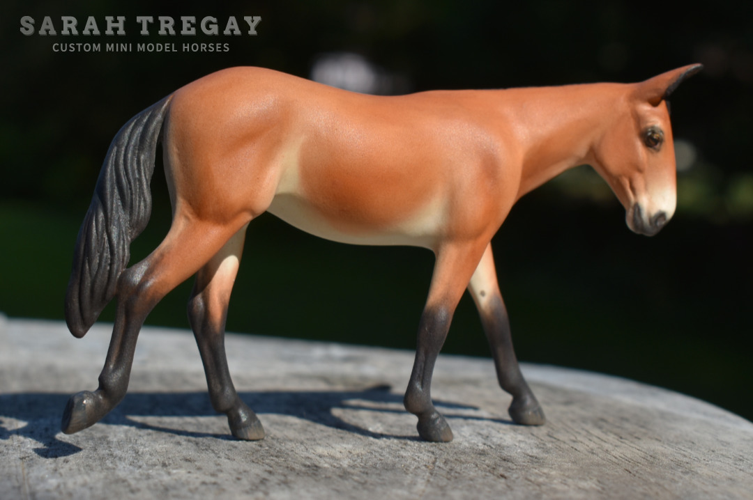 CM model horse mule Custom Breyer Stablemate (mini) by Sarah Tregay bay mule