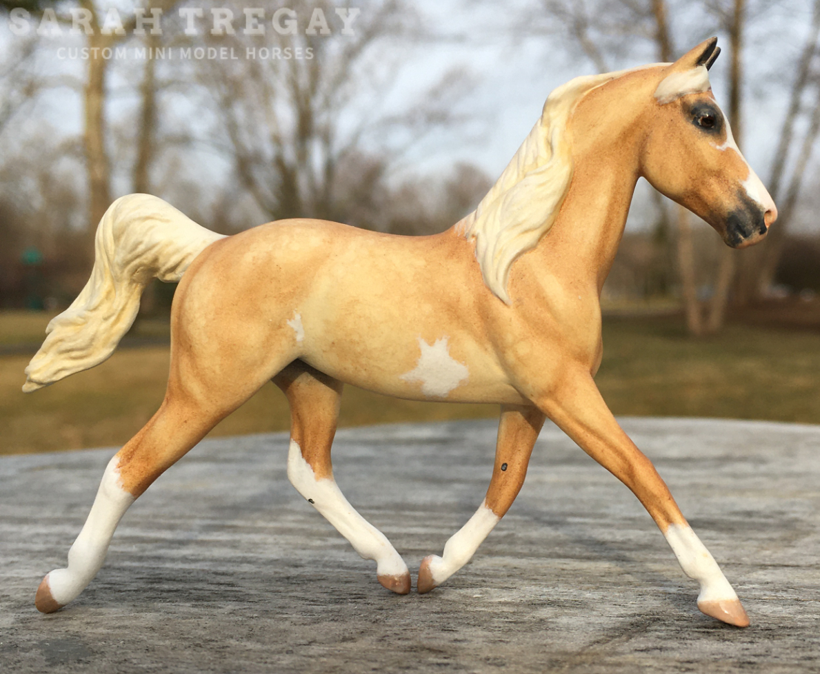 CM Breyer Prince Charming Stablemate Custom, a dapple palomino pinto mare by Sarah Tregay, a Custom Mini/ Stablemate Model Horse