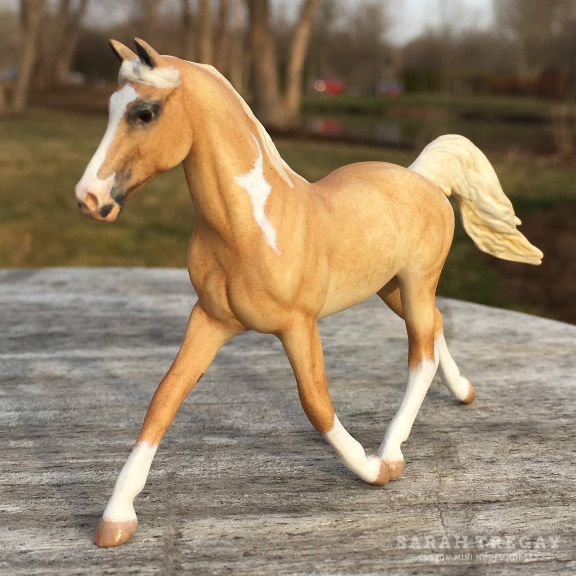 CM Breyer Prince Charming Stablemate Custom, a dapple palomino pinto mare by Sarah Tregay, a Custom Mini/ Stablemate Model Horse