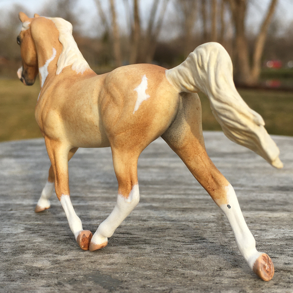 CM Breyer Prince Charming Stablemate Custom, a dapple palomino pinto mare by Sarah Tregay, a Custom Mini/ Stablemate Model Horse