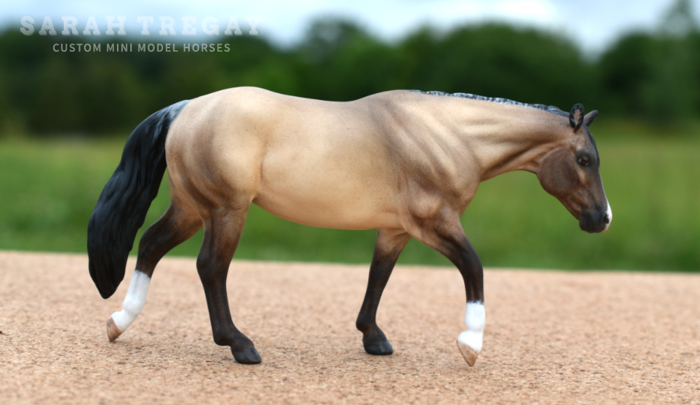 Custom Breyer SM Mini model horse QH by Sarah Tregay