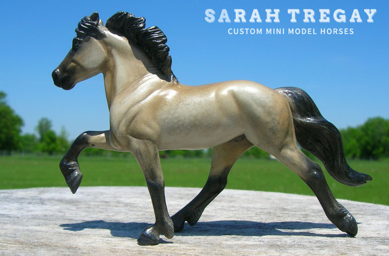 custom mini model horse by Sarah Tregay (Icelandic)
