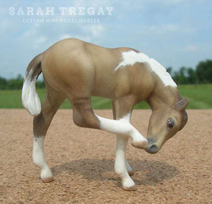 paint overo custom model horse by Sarah Tregay