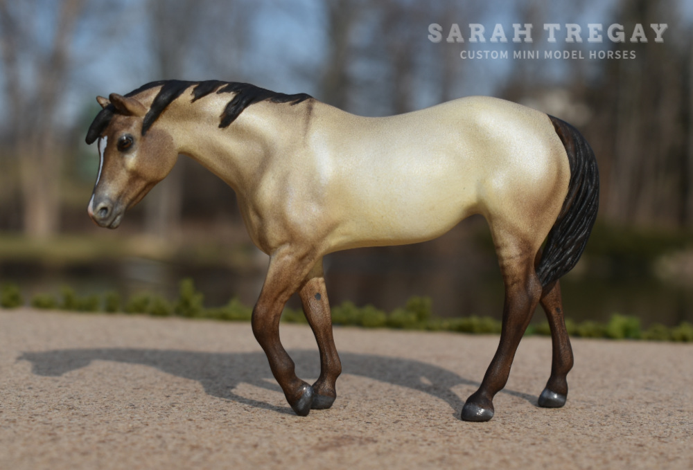custom mini model horse Custom Breyer stablemate by Sarah Tregay (Breyer Stablemate QH)