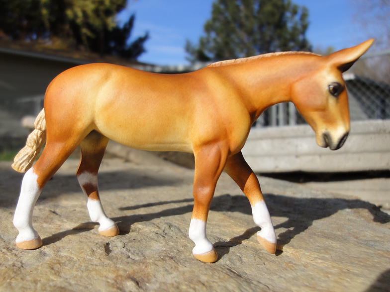  draft mule / breyer stablemate custom mini model horse by Sarah Tregay