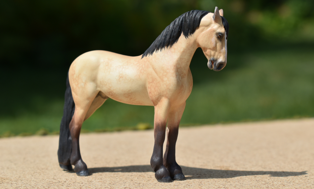 CM Breyer by Sarah Tregay, a Custom Mini/ Stablemate Model Horse to dapple buckskin stallion