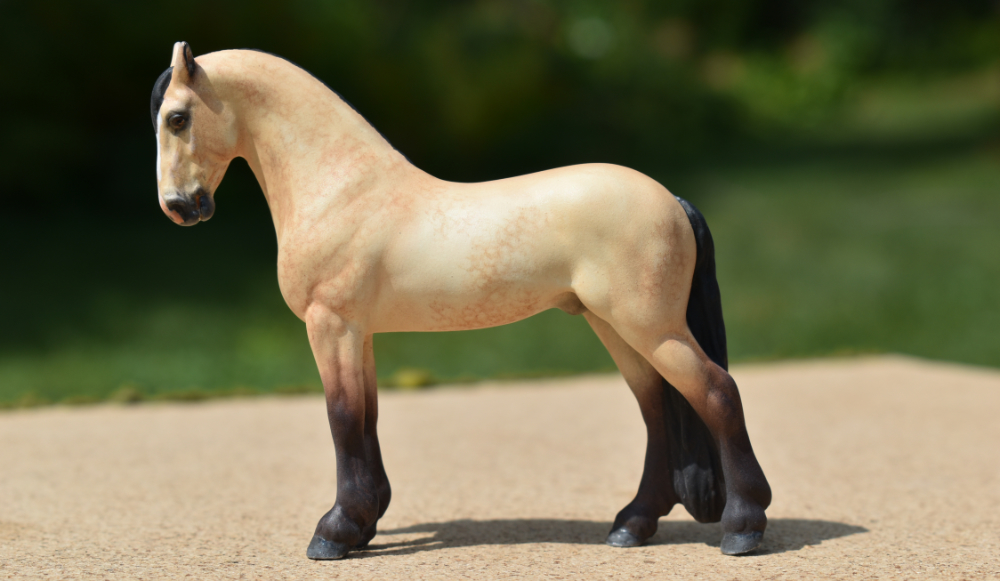 CM Breyer by Sarah Tregay, a Custom Mini/ Stablemate Model Horse to dapple buckskin stallion