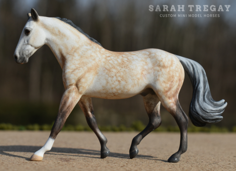 CM MFT rose gray by Sarah Tregay, a Custom Mini/ Stablemate Model Horse