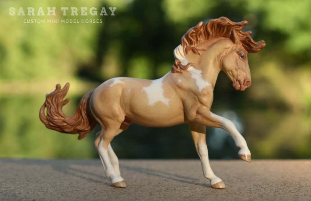 Custom Breyer SM Mini model horse Fireheart Stablemate by Sarah Tregay