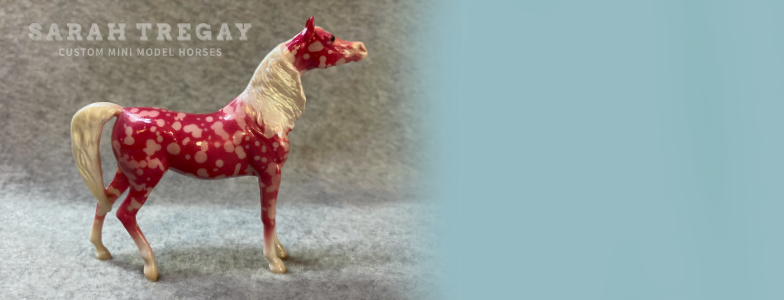 Breyer Stablemate Mold: Akilah/aka Mini Zafirah by Brigitte Eberl, 2023 and custom mini by Sarah Tregay