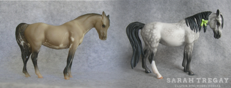 Breyer Stablemate Mold: Arabian Mare (G1) - by Maureen Love, 1975, and custom mini by Sarah Tregay