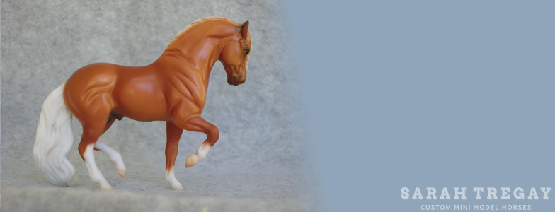 Breyer Stablemate Mold: Andalusian (G2) by Kathleen Moody, 1998 and custom mini by Sarah Tregay