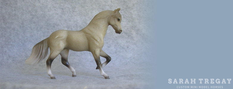 Breyer Stablemate Mold: Paso Fino (G2) by Kathleen Moody, 1998 and custom mini by Sarah Tregay