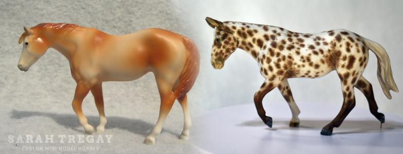 Breyer Stablemate Mold: Mini Indian Pony (M1) by Chris Hess, 2020 and custom mini by Sarah Tregay
