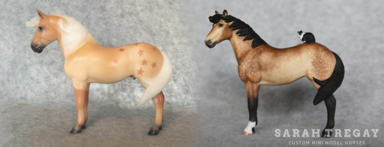 Breyer Stablemate Mold: Kit, a Haflinger Stallion, by Josine Vingerling, 2022 and custom mini by Sarah Tregay