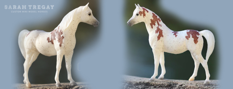 Breyer Stablemate Mold: Madonna, a plastic, Stablemate scale of the Hagen-Renaker Zara, an Arabian Mare and coming soon, a custom mini by Sarah Tregay