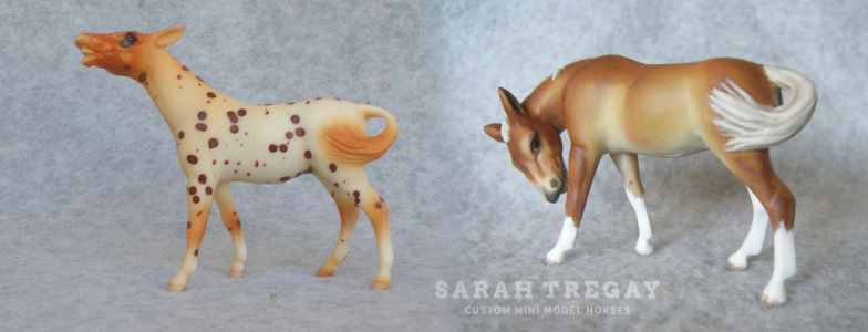 Breyer Stablemate Mold: Mule (G2) by Kathleen Moody, 19987 and custom mini by Sarah Tregay