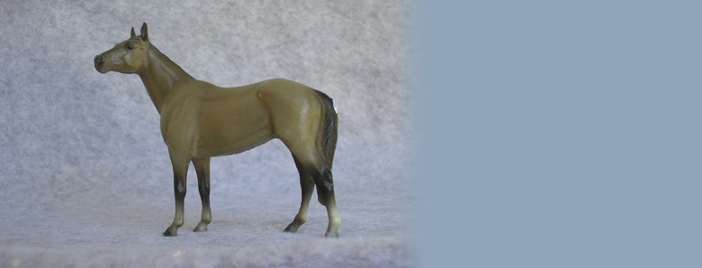 Breyer Stablemate Mold: Native Dancer (G1) by Maureen Love, 1975 and custom mini by Sarah Tregay