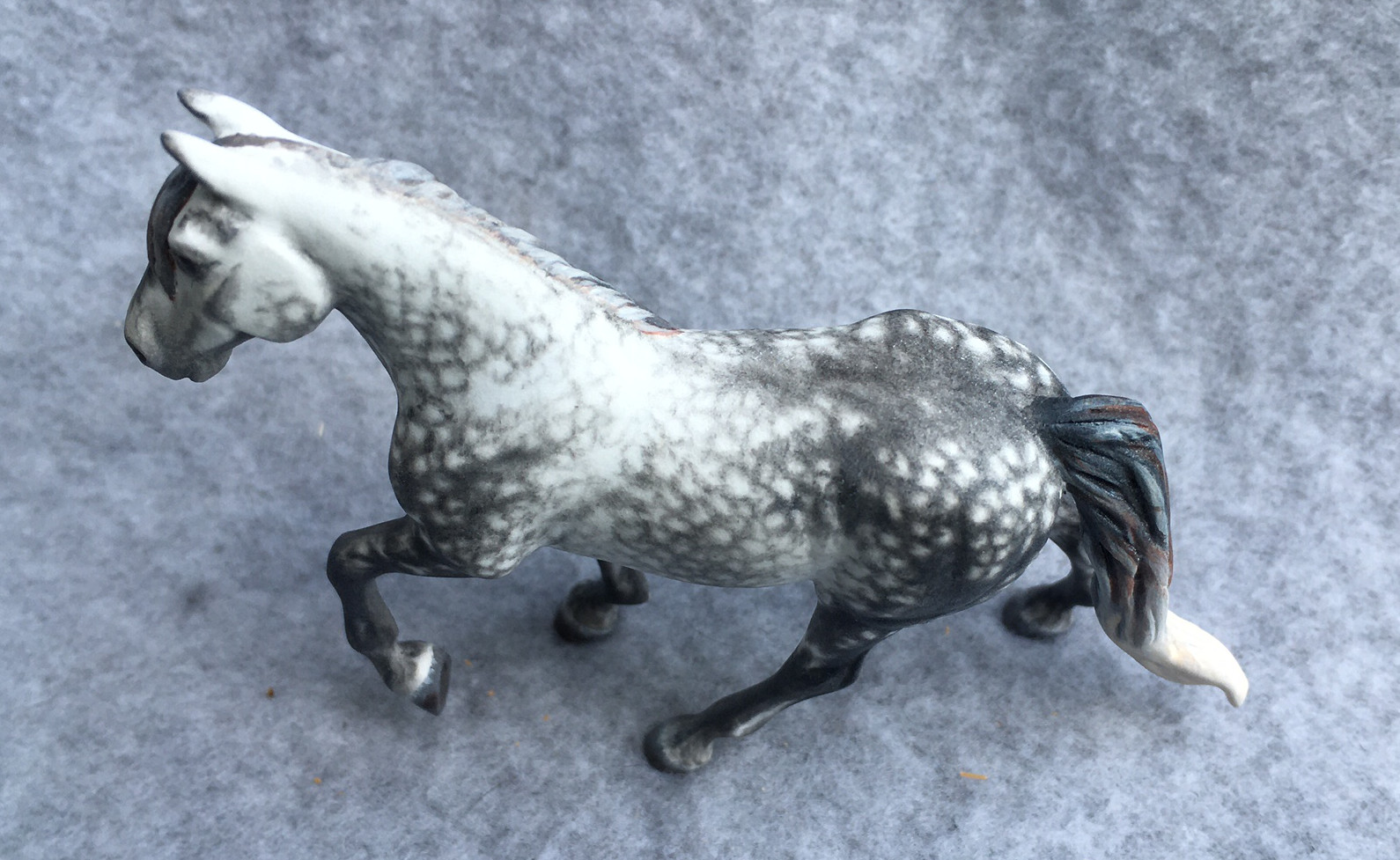 CM Breyer G3 TWH Stablemate Custom, a dapple gray gelding by Sarah Tregay, a Custom Mini/ Stablemate Model Horse