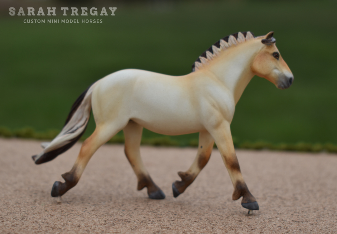 Fjord Mare breyer stablemate custom mini model horse by Sarah Tregay