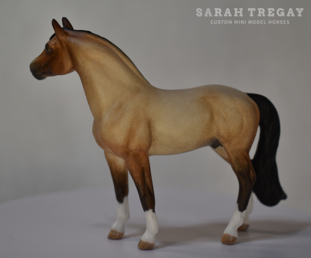 CM Breyer by Sarah Tregay, a Custom Mini/ Stablemate Model Horse to bay roan