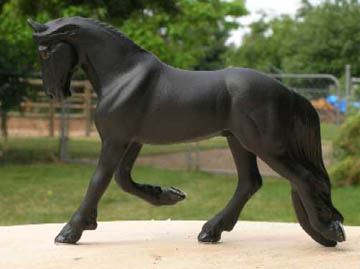 custom mini model horse by Sarah Tregay (friesian)