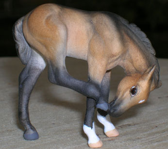 QH foal by Sarah Tregay CM mini Custom Breyer stablemate