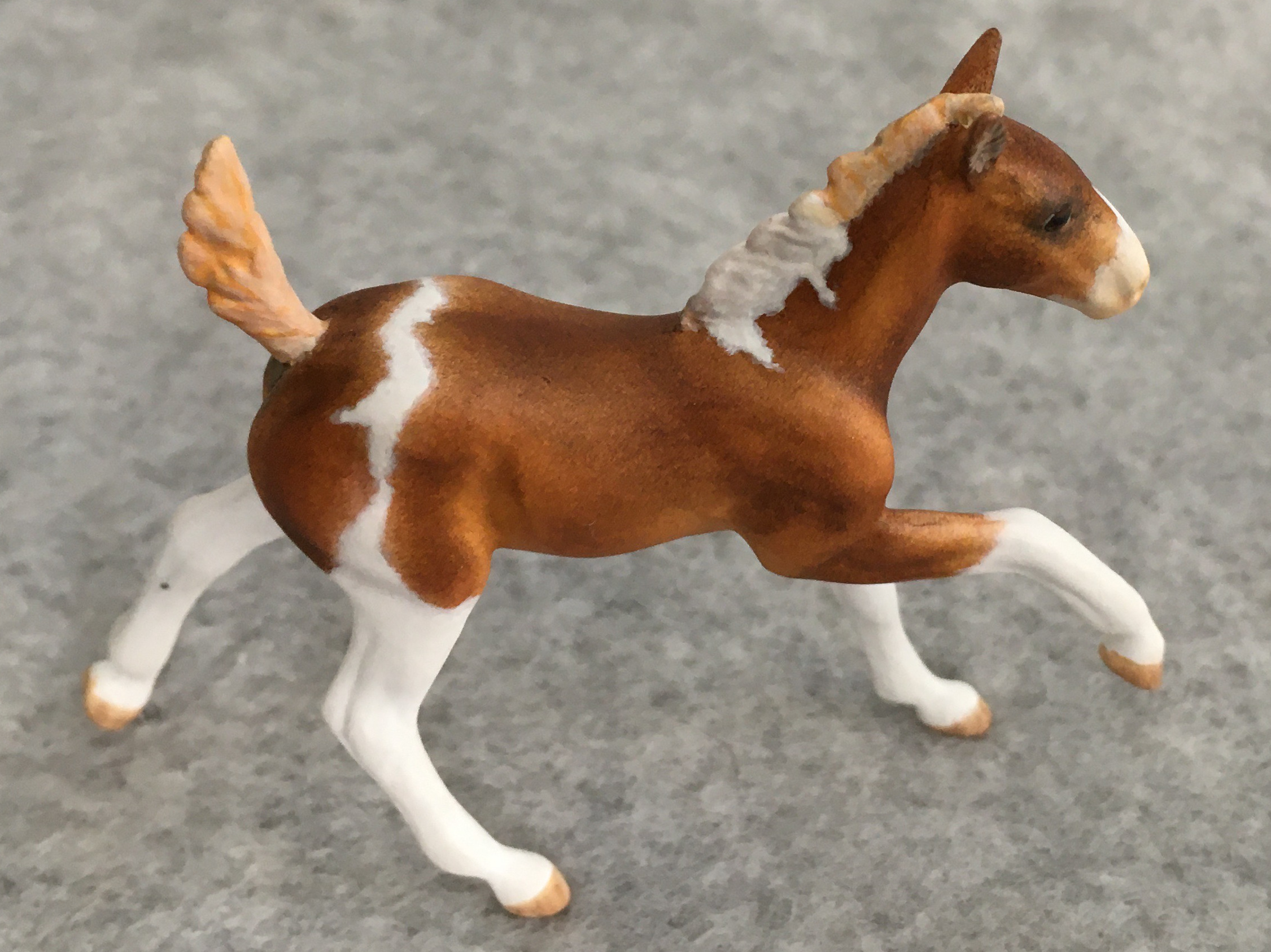 CM Breyer by Sarah Tregay, a Custom Mini/ Breyer Stablemate Model Horse to Pinto sporthorse or warmblood filly in sorrel pinto